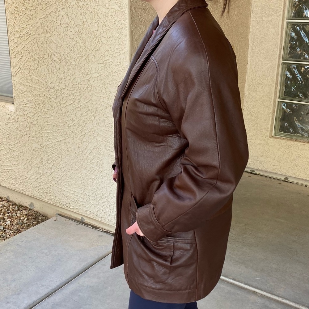 Genuine Lamb Skin Leather Jacket with polyester lining. Made in Spain. - Picture 4 of 11
